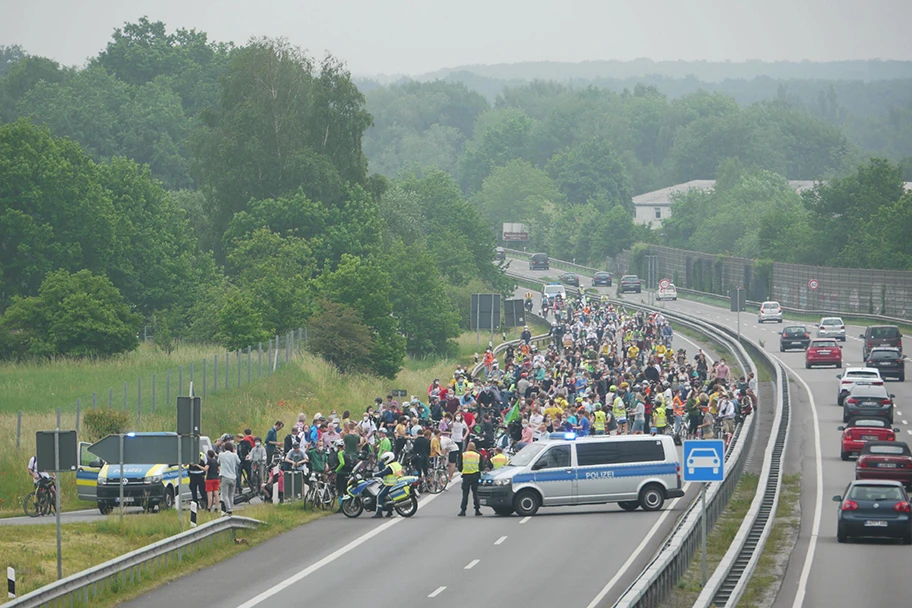 Fahrraddemonstration vom 6. Juni 2021.