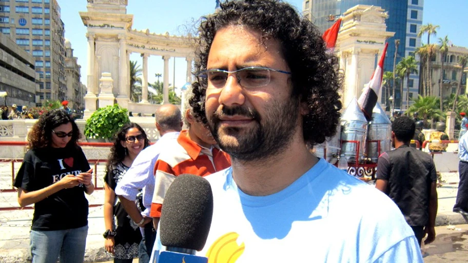 Alaa Abd El-Fatah bei einem Frensehinterview mit Al Jazeera, 29 Juni 2011.