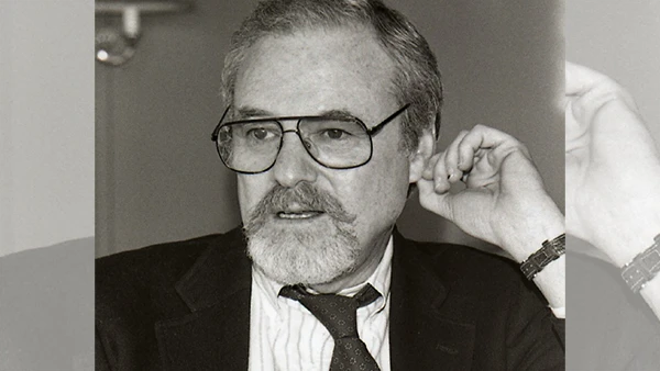 Filmregisseur Alan J. Pakula in Schweden, Oktober 1990.