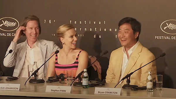 Scarlett Johansson an der Pressekonferenz von Asteroid City in Cannes, Mai 2023.