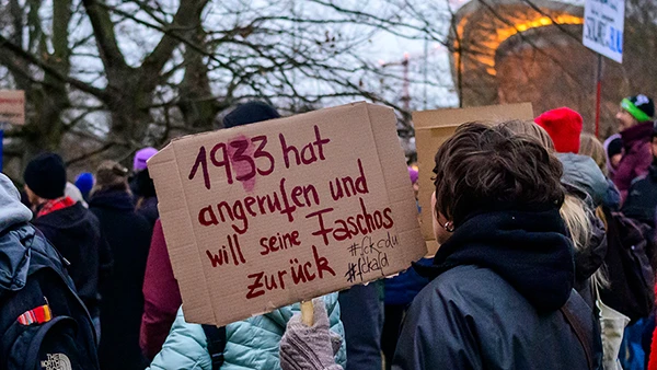 Demonstration "Aufstand der Anständigen" am 02. Februar 2025 in Berlin.