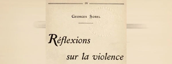 Georges Sorel, "Réflexions sur la violence", couverture, 1910.