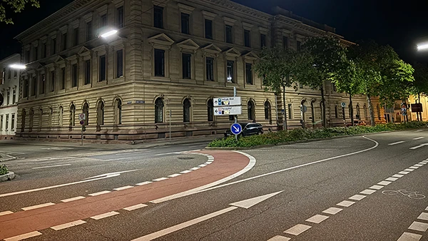 Karlsruhe at night – Landgericht Karlsruhe.