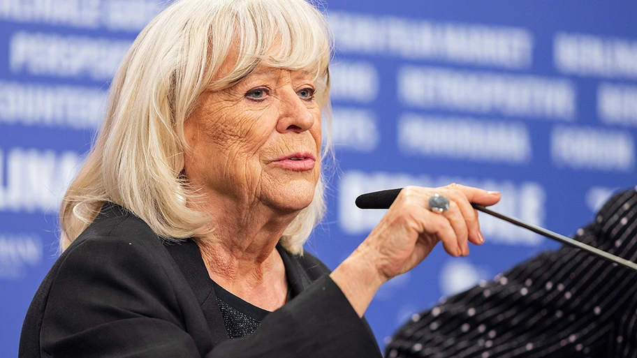 Filmregisseurin Margarethe von Trotta auf der Berlinale 2023.