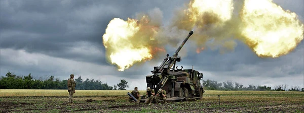 Ukrainische Soldaten an der Front, August 2022.