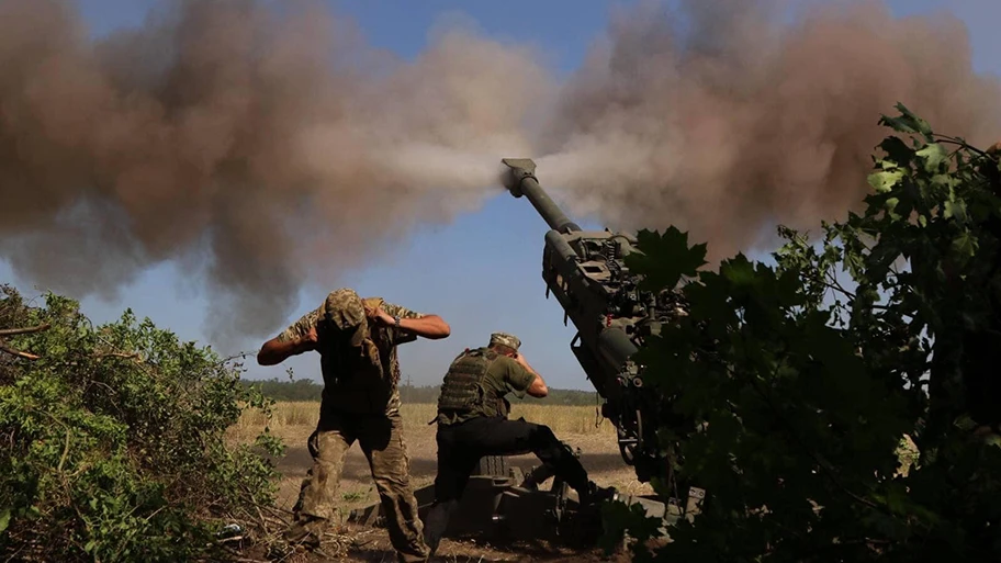 Ukrainische Artillerie im Mai 2022.