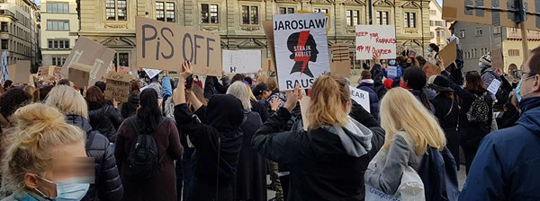 Anti-PiS-Demo in Zürich, Oktober 2020.