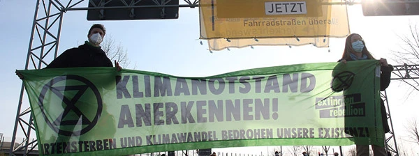 Verkehrswende Blockade in Bremen, 15. April 2021.