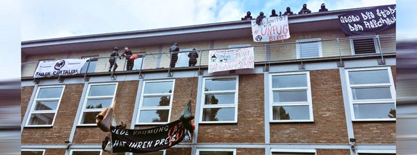 Hausbesetzung in der Willy-Brandt-Strasse in Lüneburg, Juli 2020.