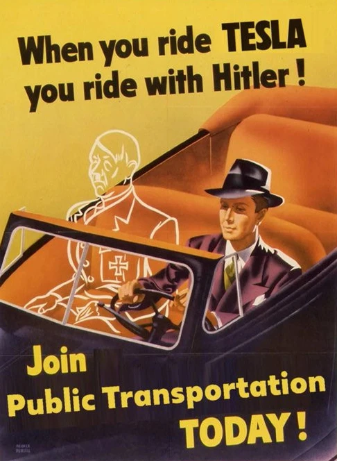 When you ride with Tesla, you ride with Hitler